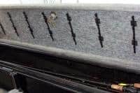 Adhesive mount for Easy View Tackle System installation in a boat