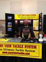 Easy View Tackle System display booth at a fishing tackle trade show
