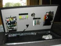 Easy View Tackle System installed and in use inside a Ranger bass boat