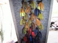 Jig profiles displayed and organized on Easy View Tackle System for quick selection