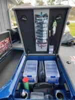 Easy View Tackle System installed inside a Nitro fishing boat